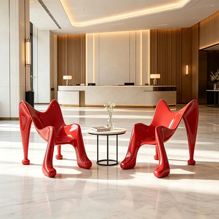 Glasvezel sculpturale accentstoel