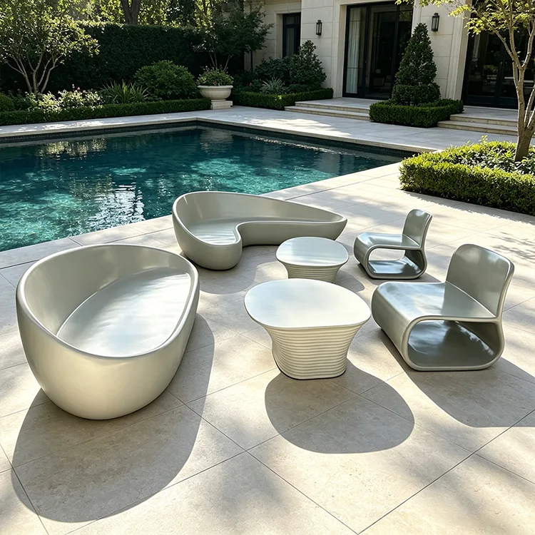 Vloeiende Curve FRP-loungestoelen
