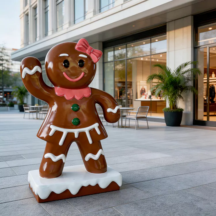 FRP gigantische peperkoekman-sculptuur